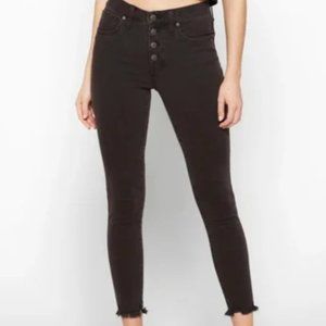 Madewell skinny raw hem jeans